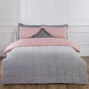 Image of Brentfords Teddy Fleece Weighted Blanket Silver Grey 125 X 150Cm 4Kg