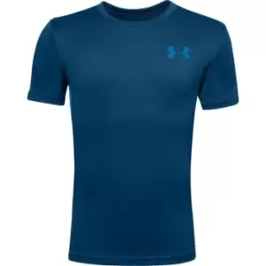 Image of Under Armour MK1 Short Sleeve Base Layer T Shirt Junior Boys - Blue