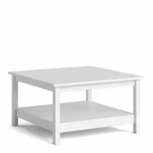 Image of Barcelona Coffee Table with Shelf, white