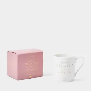 Image of Porcelain Mug And So She Created A Life That She Loved White KLCW116