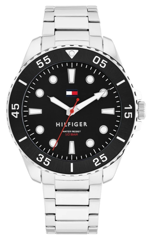 Image of Tommy Hilfiger 1792203 Oceanic Diver (42mm) Black Dial / Watch