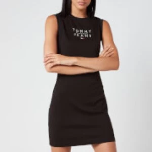 Image of Tommy Jeans Womens Logo Tank Dress - Black - M