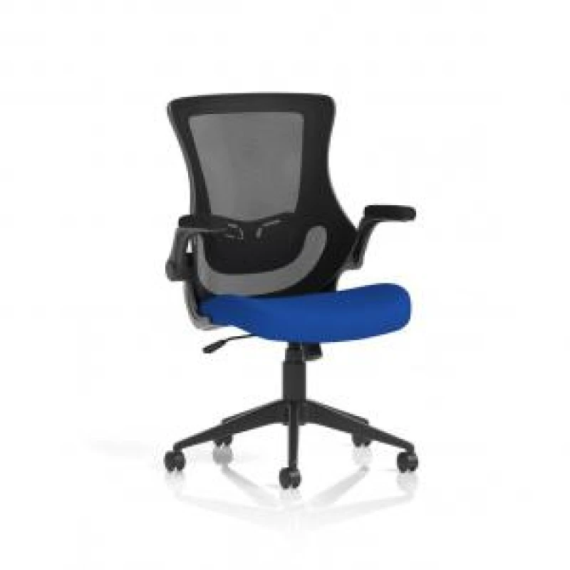 Image of Orbit Orbit Black Mesh Back Chair Bespoke Colour Seat Stevia Blue KCUP2139