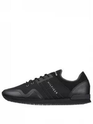 Image of Tommy Hilfiger Iconic Sock Knit Runner Trainers, Black, Size 45, Men