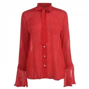 Image of Gant French Blouse - 620 Bright Red