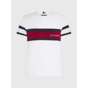 Image of Tommy Hilfiger Colorblock Placement Tee - White