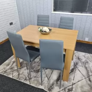 Image of Kitchen Dining Table and 4 Chairs Dining Room Furniture