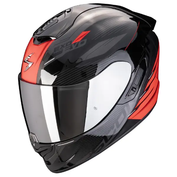 Image of Scorpion EXO-1400 Evo II Air Luma Black Red Full Face Helmet 2XL