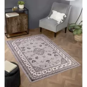 Image of Lord Of Rugs - Traditional Sherborne Classic Bordered Hallway Rug in Grey 66 x 230cm (2'5'x7'7') Runner