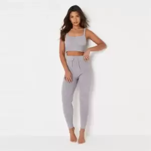 Image of Missguided Recycled Popcorn Jogger Co Ord - Grey