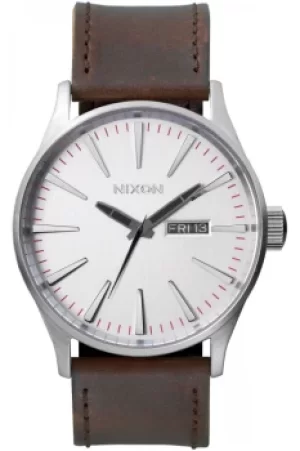 Image of Mens Nixon The Sentry Leather Watch A105-1113