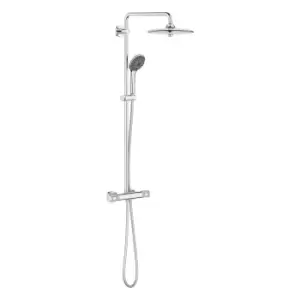 Image of Chrome Thermostatic Mixer Shower System - Grohe Vitalio Joy
