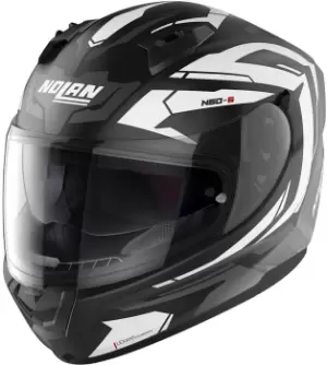 Image of Nolan N60-6 Anchor Helmet, black-white Size M black-white, Size M