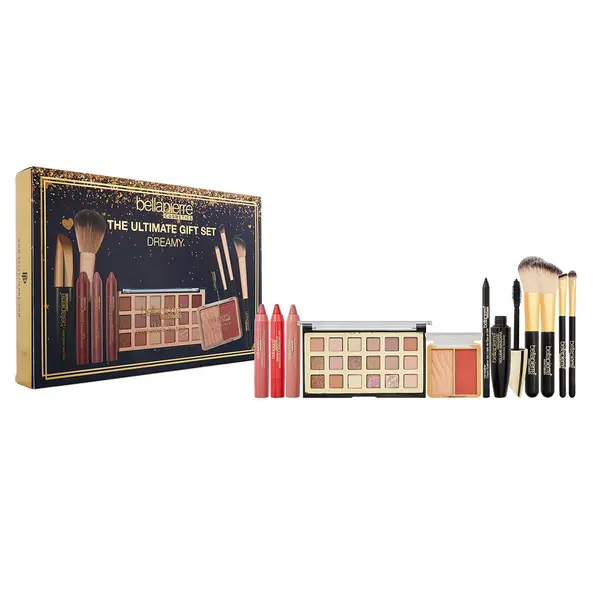 Image of Bellapierre Cosmetics Ultimate Gift Set Dreamy 11 Piece Gift Set: Eye Palette 9g - 3 X Lipstick 2g - Mascara 9ml - Highlighting Palette 4.8g - Eye Lin