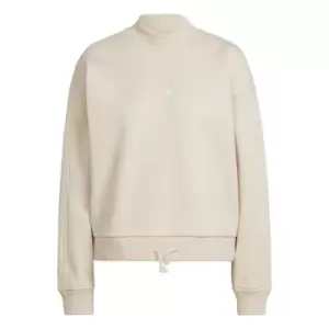 Image of adidas ALL SZN Fleece Mock Neck Sweatshirt Womens - White