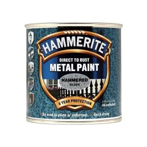 Image of Hammerite Direct to Rust Hammered Finish Paint Red 250ml