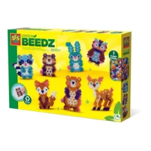 Image of Beedz Forest Animals Green 1800 Iron-on Beads Mosaic Art Kit