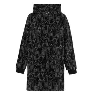 Image of Plain Lazy Lazy Blanket Hoodie - Black