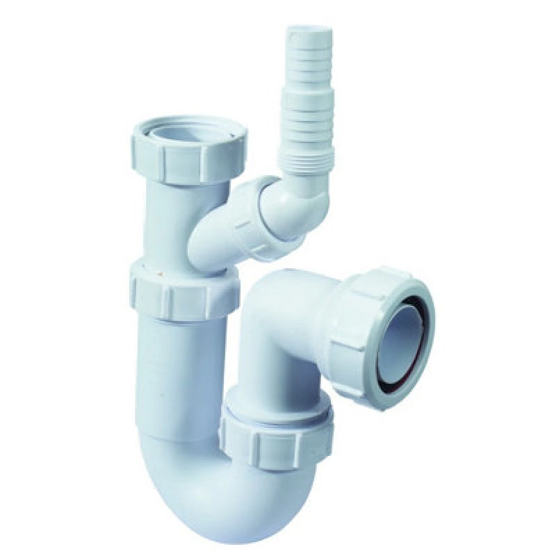 Image of McAlpine WM15 Adjustable Sink Trap with 135° Swivel Nozzle White