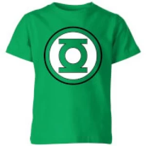 Image of Justice League Green Lantern Logo Kids T-Shirt - Kelly Green - 5-6 Years - Kelly Green