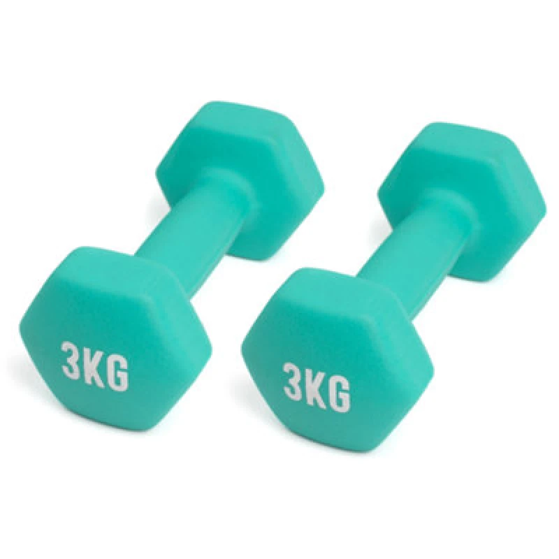 Image of Myga 3Kg Neoprene Dumbbell Pair For Home Strength Training