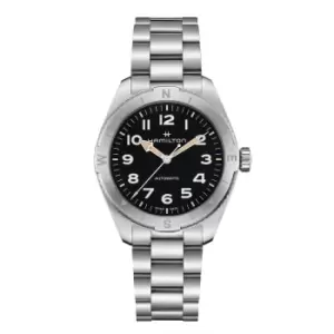 Image of Hamilton Khaki Field Expedition Auto Black Dial Stainless Steel Bracelet Mens Watch H70315130 (Stock Expected 29/09/23)