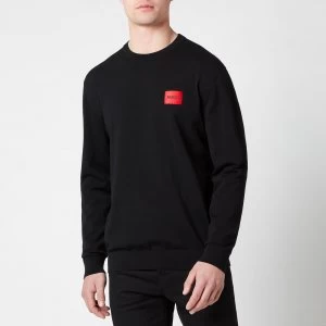 Image of Hugo Boss San Claudio 4 Red Patch Logo Knitted Jumper Black Size L Men