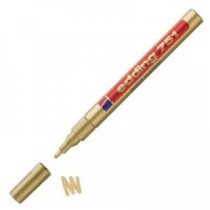 Image of Edding 751 Paint Marker Gold PK10