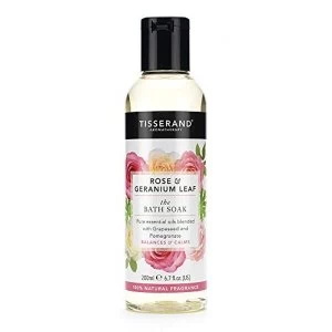 Image of Tisserand Aromatherapy The Bath Soak Rose and Geranium 200ml