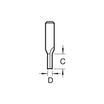 Image of Trend - 3/07X1/4 2 FLUTE CUTTER 4 MM DIA.