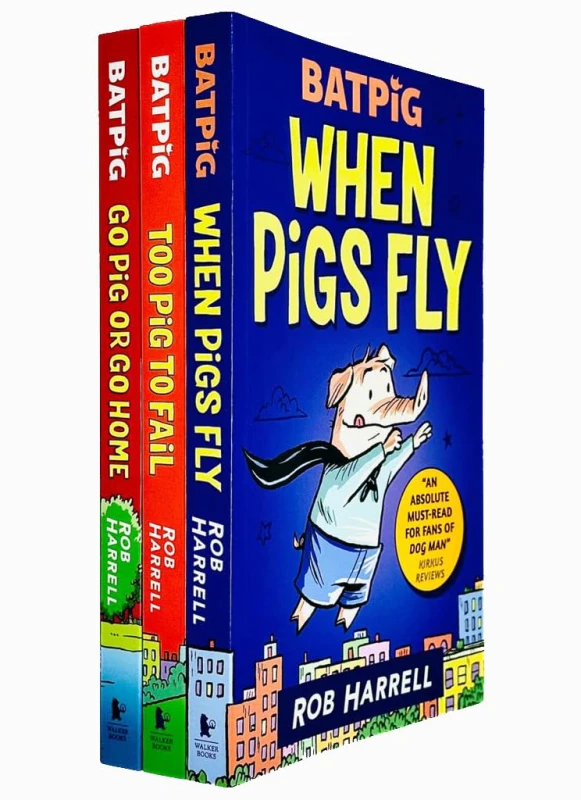 Image of A Batpig Series 3 Books Collection Set By Rob Harrell (When Pigs Fly, Too Pig to Fail & Go Pig or Go Home) Rob Harrell Books