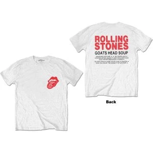 Image of The Rolling Stones - Goat Head Soup Tracklist Unisex Medium T-Shirt - White