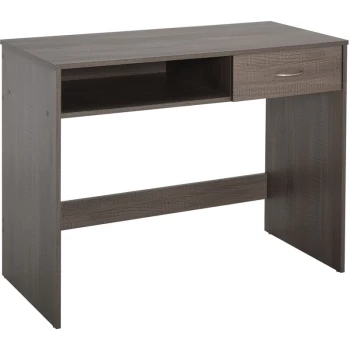 Image of Homcom - Modern Computer Work Desk Table Study w/ Shelf Drawer Standing Writing Station Display Stylish Storage Compact Grey