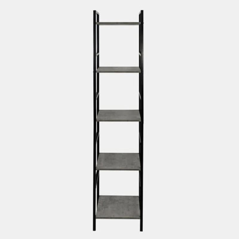 Image of OHS OHS Shelving Unit 5 Tier Living Room Storage Organiser Modern Wire Home Decor Office in Light Grey Light Grey One Size Unisex 5027434215317