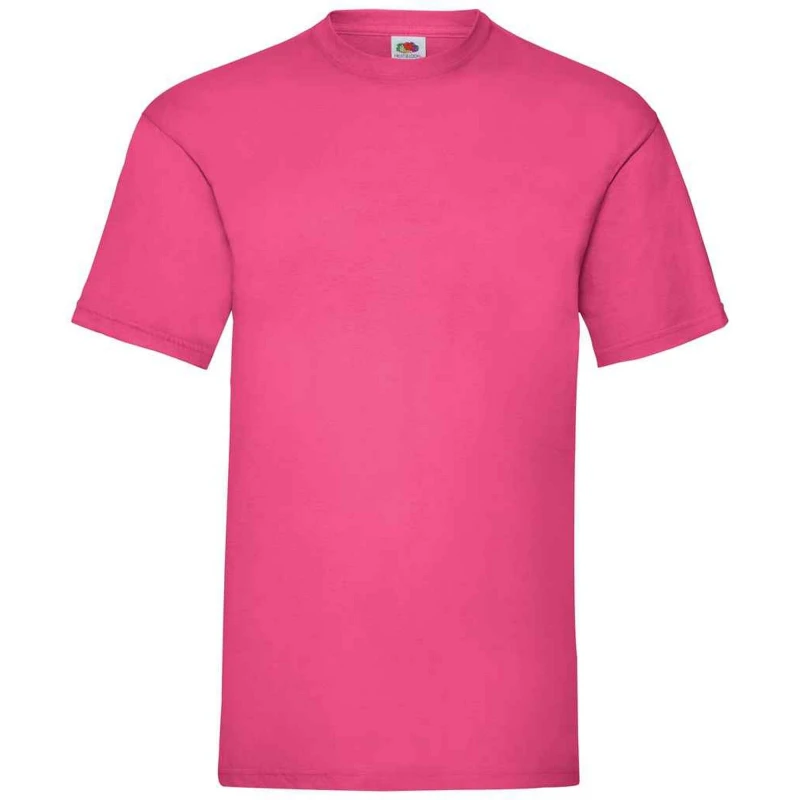 Image of Fruit Of The Loom Fruit of the Loom Men Valueweight T-Shirt in Fuchsia Size: Small Fuchsia S Male 5063527628251