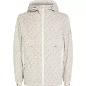 Image of TOMMY HILFIGER Protect Monogram Hooded Windbreaker - Beige