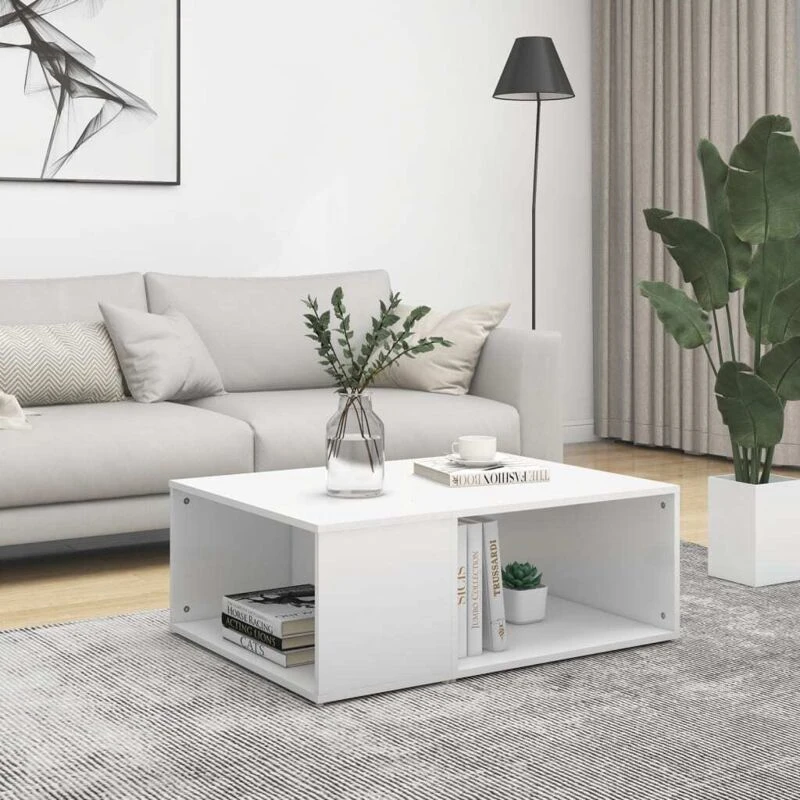 Image of VIDAXL Coffee Table White 90x67x33cm Engineered Wood Vidaxl 8720286561041