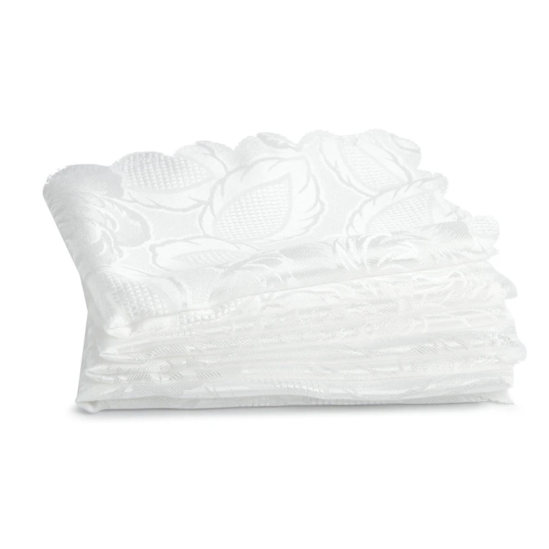 Image of Emma Barclay Jacquard Napkins Soft Polyester Damask Rose White unisex ONE SIZE