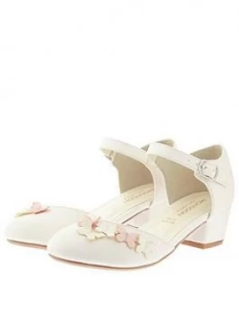 Image of Monsoon Girls Lilly Butterfly 2 Part Shoe - Ivory, Size 1 Older