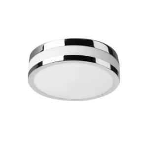 Image of Vapor Bathroom LED Round Simple Flush Ceiling Light Chrome 23.6cm 1360lm 3000K IP44
