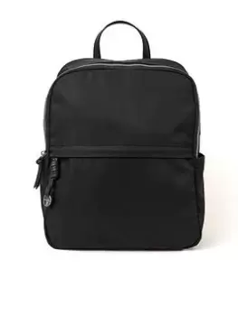 Image of Accessorize Plain Nylon Rucksack, Black, Women