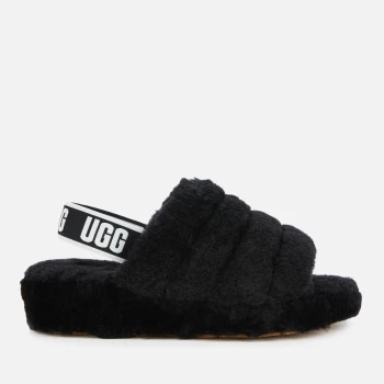 Image of UGG Womens Fluff Yeah Slippers - Black - UK 7