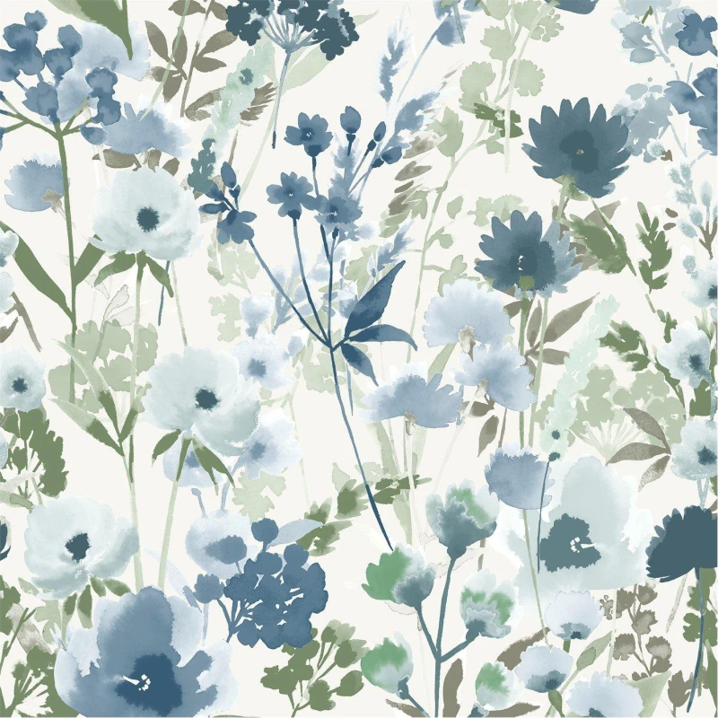 Image of Catherine Lansfield Countryside Floral Wallpaper Blue unisex One Size