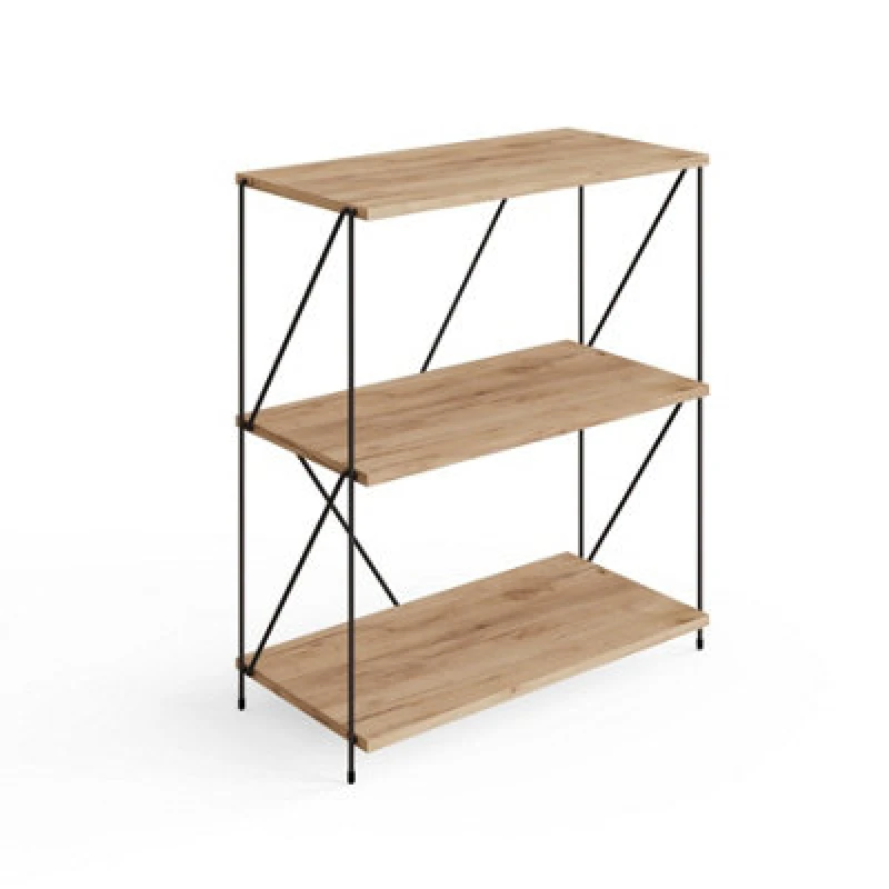 Image of Leyo 3 Tier Storage Rack Wotan Oak