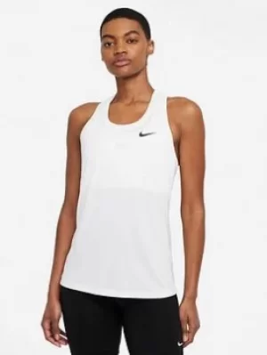 Image of Nike Training Df Racerback Tank Top, White, Size S, Women