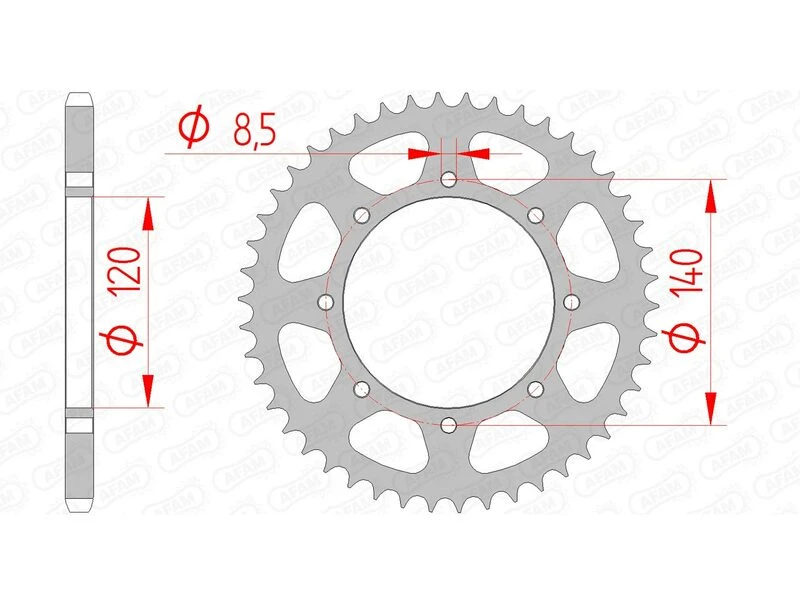 Image of AFAM 16600-46 Chain Sprocket Steel Chain Sprocket (5479)