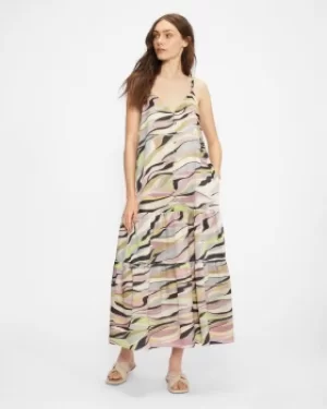 Image of Ted Baker Printed Button Through Cami Dress