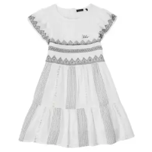 Image of Ikks XS30012-11-C Girls Childrens dress in White ans,4 years,5 years,6 years,8 years