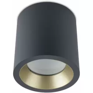 Image of Ceiling light LED 3000k Cosmos, aluminum and glass, urban gray