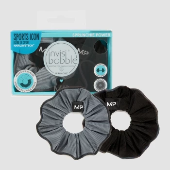Image of MP X Invisibobble Power Sprunchie - Black/Ice Blue - 2 PACK